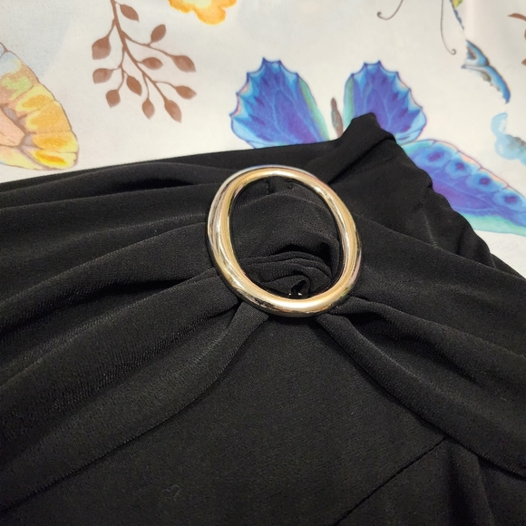 Vintage Womens Black Mariposa Hankerchief Style Skirt Size Small - Picture 3 of 7